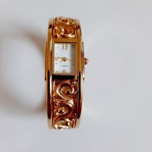 Gold Bangle Watch